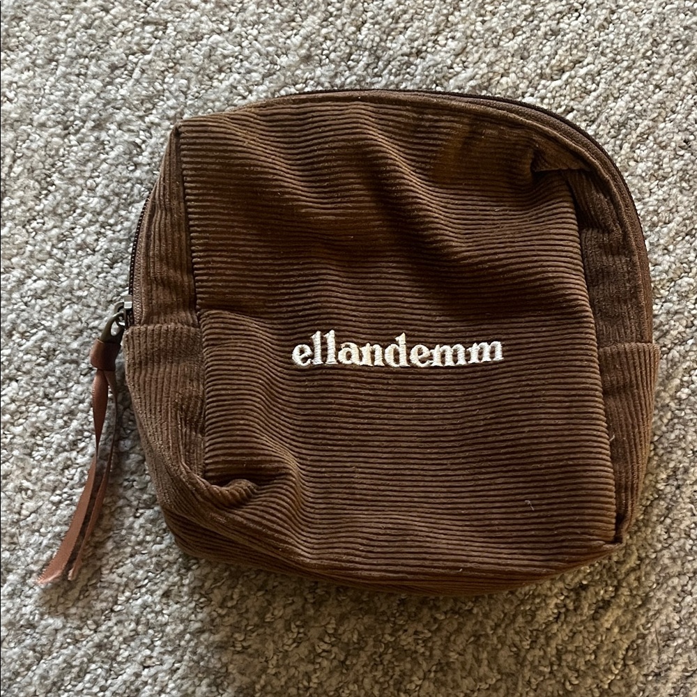 Ellandemm Brown Corduroy cosmetic bag